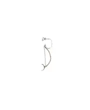 chain-link detail earrings One size White