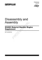 Caterpillar M322C Material Handler Engine Suppl Disass Assembly Service Manual