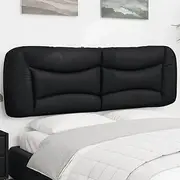 Bedroom Furniture Headboard Cushion Black 152 cm Queen Faux Leather