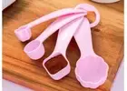Tupperware Measuring Spoons Set 2.5ml - 20mls = (.5tsp - 1 Tablespoon) Pink NEW