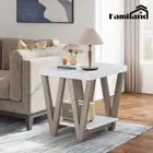 Familand Side End Table Night Stand Nesting Bedside Tables Storage Wooden