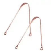 Copper Tongue Cleaner Ayurvedic Tongue Scraper For Bad Breath - Pack of 2