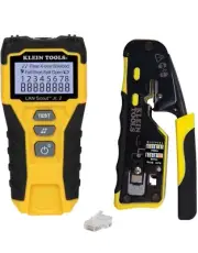 Klein Tools 80072 RJ45 Cable Tester Kit with LAN Scout Jr. 2, Coax Crimper …