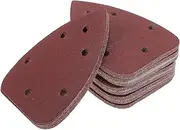 X AUTOHAUX Mouse Sander Sandpaper Mouse Hook and Loop Sander Pads 5.51Inch x 3.86Inch Red 50 Pcs P100 Triangular Backed with Velvet