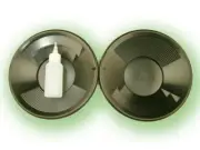 Lot of 2 - 8" Black Gold Pans w/ Bottle Snuffer-Panning Kit-Prospecting-Mining
