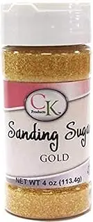 CK Products 4 Ounce Sanding Sugar Bottles 4 oz Golden Yellow