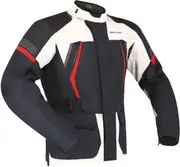 Richa Phantom 3 waterproof Motorcycle Textile Jacket, grey-red-blue, Size 3XL for Men Grey Red Blue