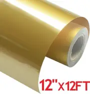 12"x12FT Gold HTV Iron On Heat Transfer Vinyl Roll for T Shirt Cricut Silhouette