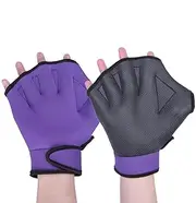 Webbed Gloves for Swimming - Webbed Water Swimming Gloves,Swim Training Rubber Mittens, No Fading Diving Gear for Helping Upper Body Resistant
