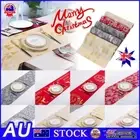 Christmas Table Runner Embroidered Xmas Decor Cloth Cover Dinging 2.7m Long AE