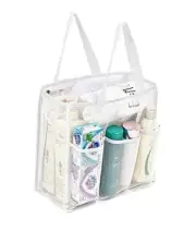 Big Mesh Shower Bag Tote,Portable Dry Wet Separation Bath Organizer with a