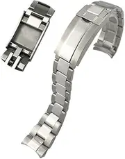 [EKSIL] 316L Stainless Steel Watchband 20mm For Rolex Submariner Daytona Date Just Sliding Lock Silver Solid Watch Strap
