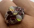 New with tags Opal Garnet Topaz Statement Ring