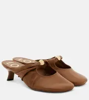 [Loewe] Loewe Pebble 45 leather mules AU 6 brown