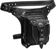Unisex Teampunk Bag Leg Bag Leg Bag Motorcycle Riding Men's Waist Bag PU Leather Motorcycle Leggings Outdoor Bag