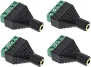 LABRIMP 4pcs Panel Mount Jack Female Terminal Block Plated Stereo Connector Easy Installation for for CCTV and Custom Wiring