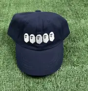 A BATHING APE BAPE Multi Head Logo Navy Blue White 6-PANEL Strap-back Cap Hat