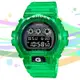 CASIO 卡西歐 G-SHOCK 復古懷舊 半透明繽紛三眼數位電子錶-綠 DW-6900JT-3 防水200米