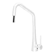 Armando Vicario Tink-D Kitchen Mixer with Pull-Out - White
