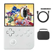 ANBERNIC RG40XXV Game Console 32GB TF Card + HDMI to Mini HDMI Cable + Protective Bag - White