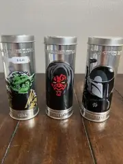 STAR WARS EPISODE II Attack of the Clones -3-Yoda,Mail,Boba 2 Sided Watch in Tin
