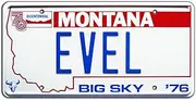 Viva Knievel | ‘76 EVEL | Metal Stamped License Plate