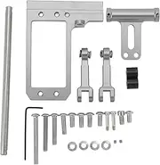 Servo Mount with Hydraulic Steering Link High Strength Aluminum Alloy Adjustable Servo Bracket for VP F10 1/10 RC Car Ti Color Upgrade Kit