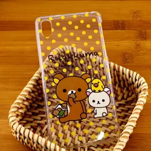 Rilakkuma 拉拉熊/懶懶熊 SONY Xperia Z2 (D6503) 彩繪透明保護軟套-點點好朋友