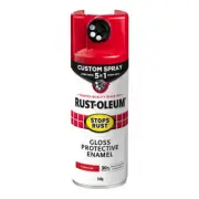 RUST-OLEUM Stops Rust Custom Spray Paint 5 in 1 Enamel 340g Gloss Sunrise Red