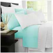 Ramesses 2000 Thread Count Bamboo Single Sheet Set Aqua