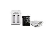 Hahnel GoPro Duo Dual Mini Micro USB Power Charger + HL-GP401 Battery for HERO 4