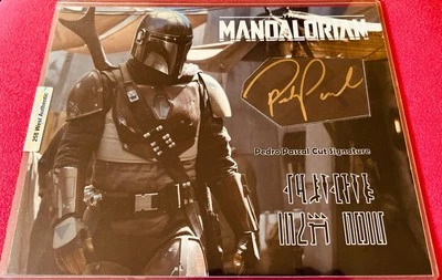 Pedro Pascal signed cut signature Mandalorian Star Wars 8x10 photo card JSA #/99