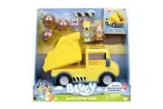 Bluey Dump Truck Kids Children Vehicle w Figure Play Toy Set Yellow 3y+