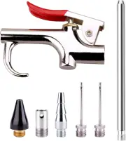 Air Blow Gun Accessory Kit with 5 Nozzles - 7 Pieces Air Compressor Tools Kit
