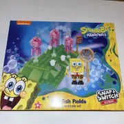 SpongeBob Squarepants Snap & Switch Jellyfish Fields Construction 82 Pieces New