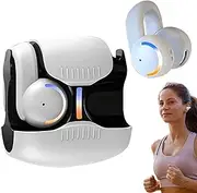 Open Ear Clip Wireless Earbuds | Open Ear Earbuds | Lightweight Wireless Comfortable Bone Conduction Earphones Noise Reduction for Cycling Workouts Workplace Running Travel