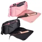 2 In 1 Hair Tools Travel Bag with Heat-resistant Mat Curling Iron Travel Case