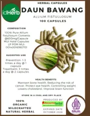 [idHerb] 100-1000 CAPSULES DAUN BAWANG Allium Fistullosum NATURAL HERBAL
