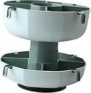 Fenteer Hot Pot Platter Divided Serving Dishes Vegetable Platter Rotatable Dried Fruit Plate for Wedding Nut Picnic Household Camping, Light Green
