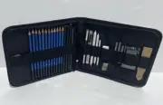 H & B Sketching Pencils Set 32 Piece Drawing Pencils and Sketching Kit Graphite