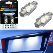 LED 5W Light CANbus 6418 White 6000K Two Bulbs License Plate Tag Replacement Fit