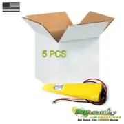 5pc Emergency Lighting Battery 9.6V 800mAh Replaces Lithonia Unitech BBAT0043A