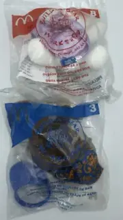 2006 McDonalds Toy Build A Bear Workshop Marvelous Monkey #3 & Teddy Diva #8 NIP