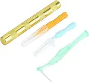 QANYEGN 4pcs Airbrush Spray Cleaning Tool Set, Airbrush Cleaning Kit, Includes 3 Cleaning Brushes and Cleaning Knife for Airbrush Maintenance