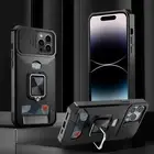 Top Quality Magnetic Ring Stand Case w/Card Slot for Apple iPhone 14 13 Pro Max