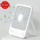 Rechargeable Desk Fan 4500mAh Foldable 4-Speed Portable Battery Operated White