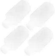 4pcs Vial Liquid Container Leakproof Sample Bottle Round Beads Plug Nozzle Clip Power Supply Mini Sample Bottle Industrial Machine Container Hole- Shelf Pool Plastic White