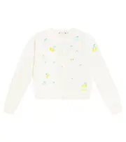 [Bonpoint] Bonpoint Toesie embroidered cotton cardigan Y 14 white