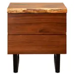 [James Lane] Croft Australian Blackwood Bedside Table - 2 Drawer