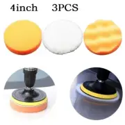 Complete For Car Detailing Kit 3PCS 4 Inches Buffing Pads with Drill Adapter